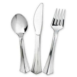 disposable fork, spoons and knives