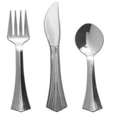 disposable silver cutlery