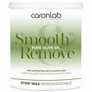 Caronlab Pure Olive Oil Strip Wax - Microwaveable 800ml ( Qty of 12 ) strip wax for hair removal